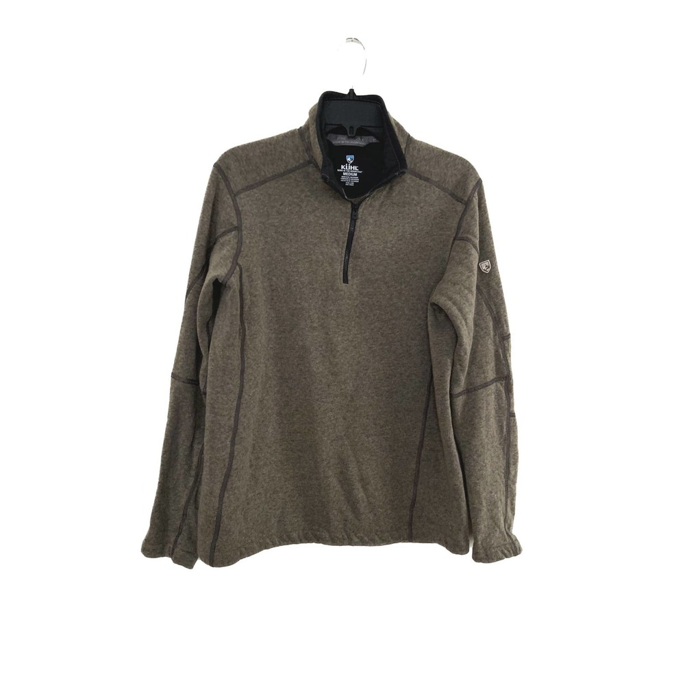 KUHL Brown 1/4 Zip Pullover Layer Fleece Size M
